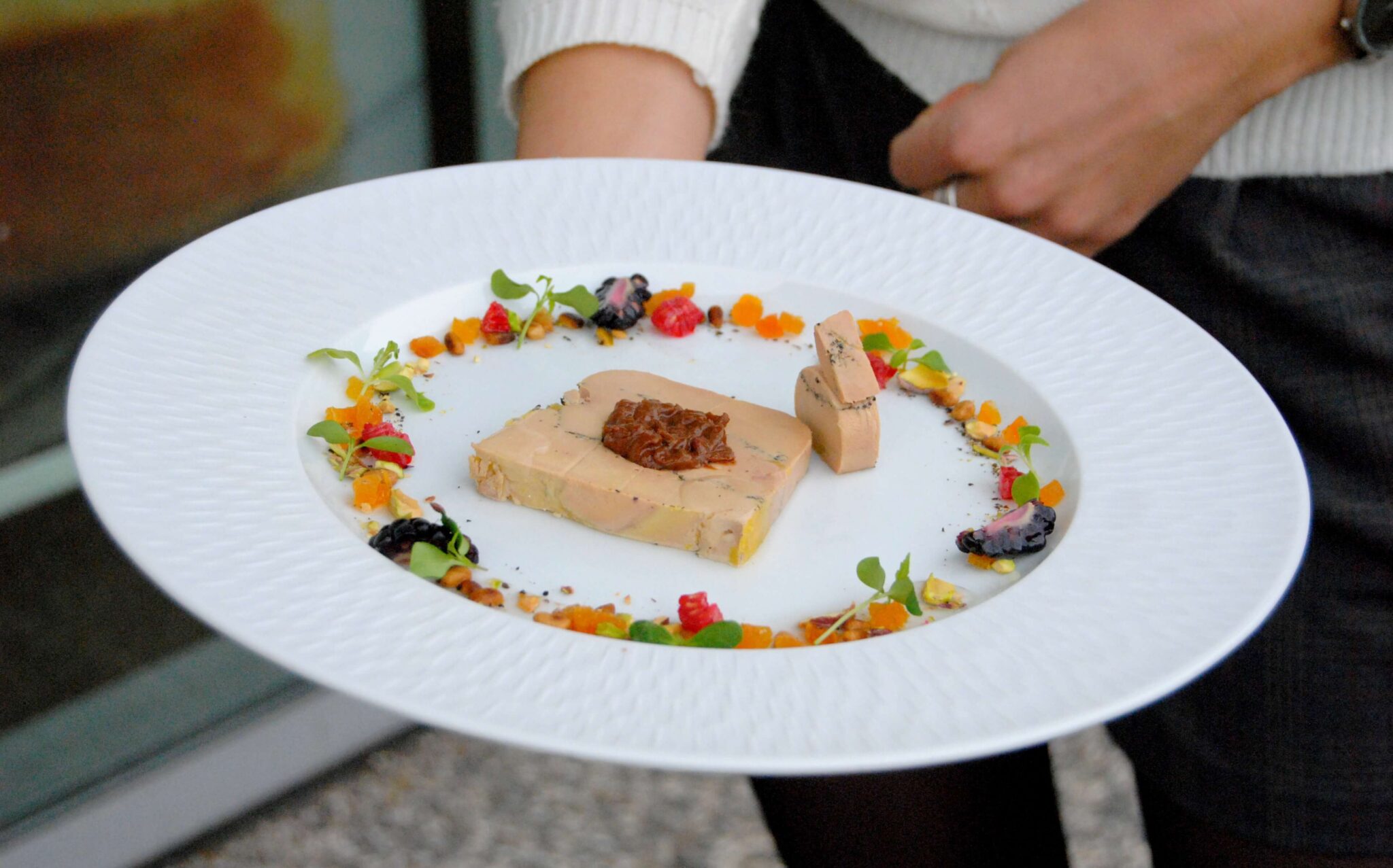 Promo Plateau à Foie Gras En Bambou Avec Lyre Intégrée Acier Inoxydable Pradel Excellence 1180753