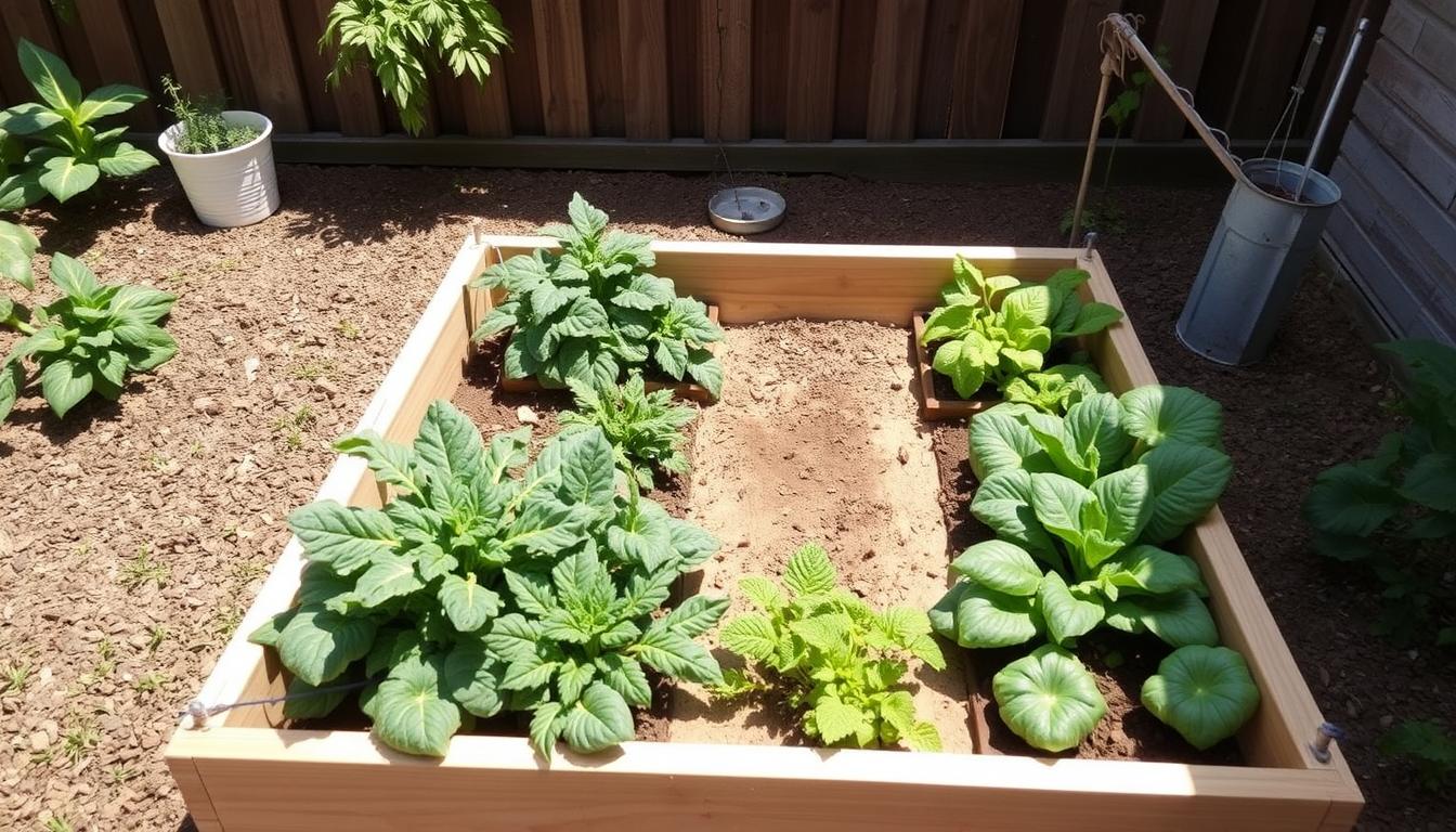 Création d'un potager carré en bois