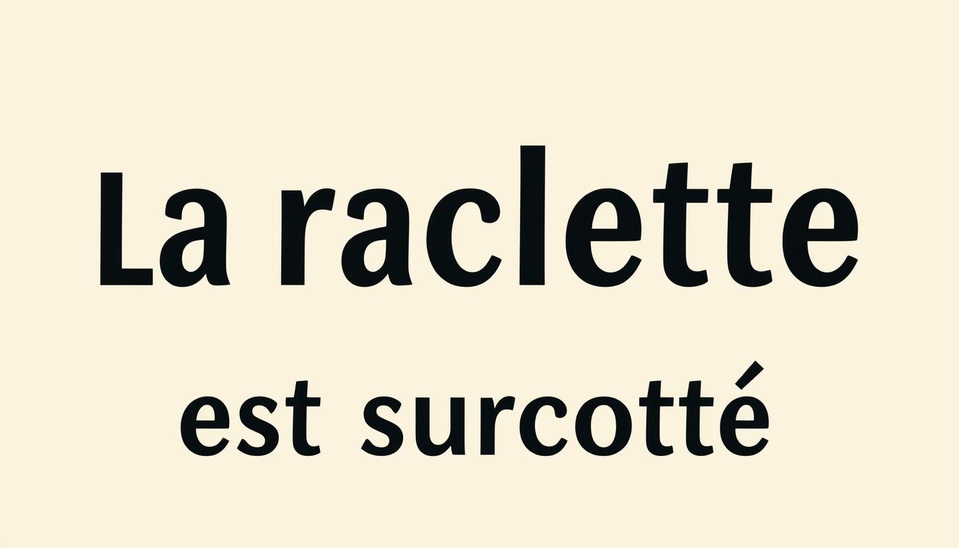 La raclette est surcôtée