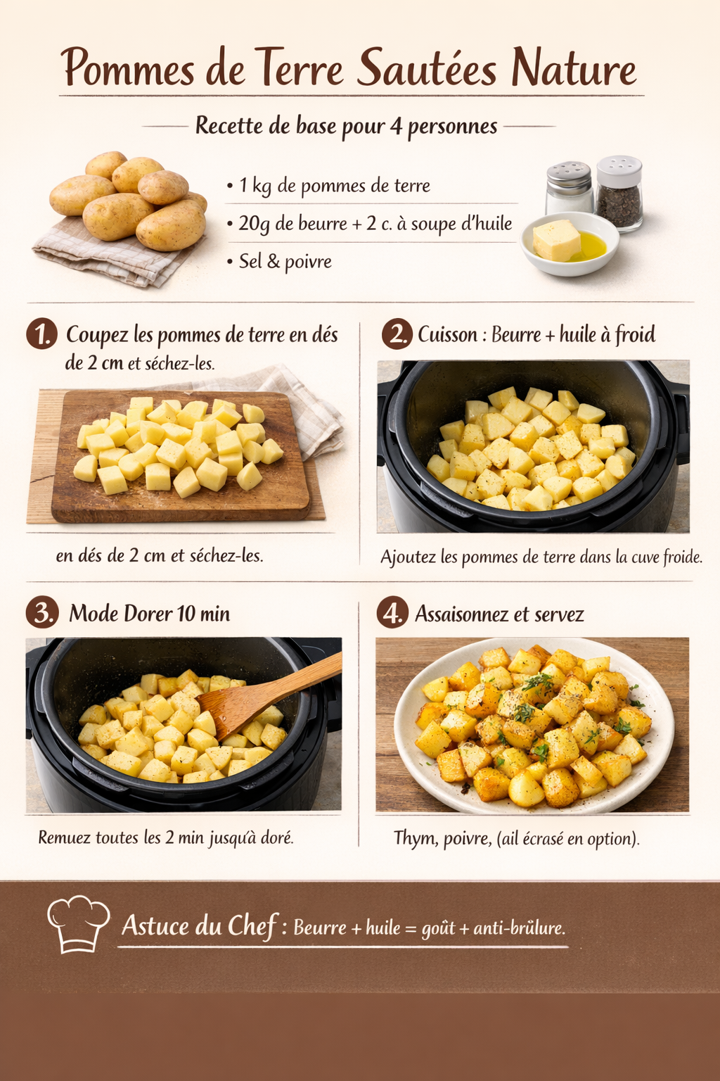 Pomme De Terre Saute Cookeo