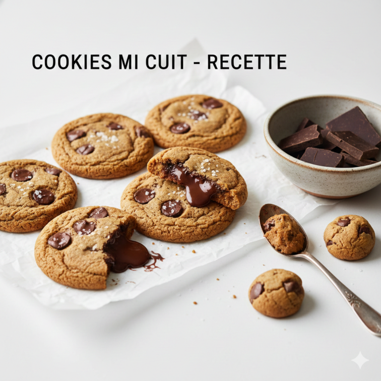 Recette de cookies mi-cuits