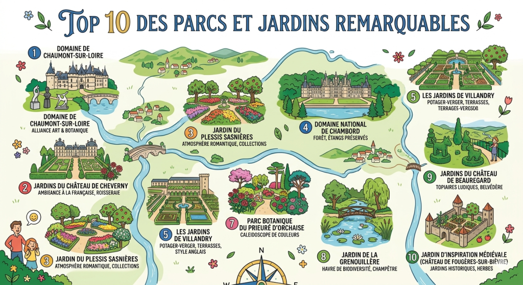 Top 10 des Parcs et Jardins Remarquables